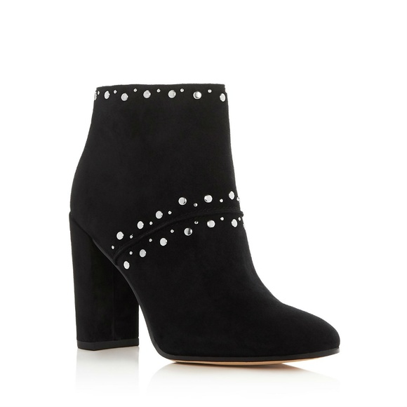 Sam Edelman Shoes - [Sam Edelman] Studded Block Heel Suede Ankle Boots